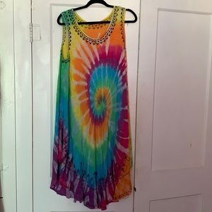 Tie dye swim cover up